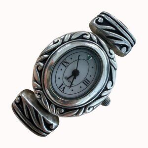 Brighton Paris Ladies Wristwatch With Ornate Silver-Tone‎ Bezel NOT TESTED